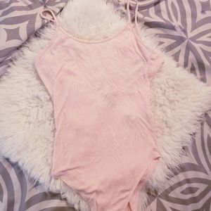 Blush pink strappy bodysuit